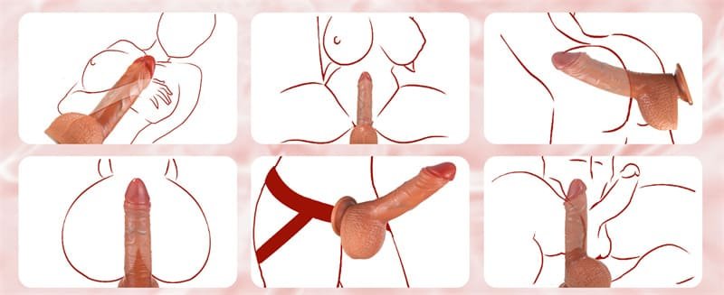 8 Inch Squirting Dildo Ejaculating Toy Soft Feel Like Real Skin Realistic Dildos with Strong Suction Cup