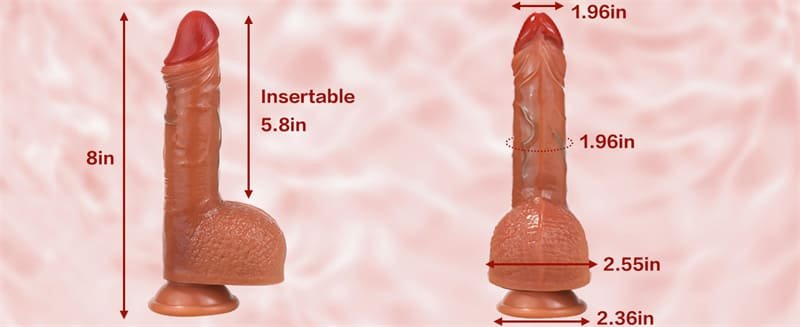 8 Inch Squirting Dildo Ejaculating Toy Soft Feel Like Real Skin Realistic Dildos with Strong Suction Cup