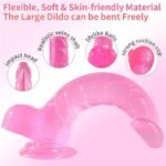 8.31 Inch Pink Strap on Dildo with Harness, Wearable Realistic Dildo with Strong Suction Cup Sex Toys for Women - Image 2