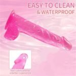 8.31 Inch Pink Strap on Dildo with Harness, Wearable Realistic Dildo with Strong Suction Cup Sex Toys for Women - Image 3