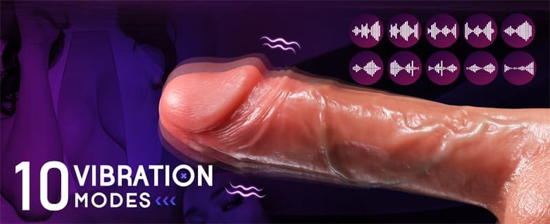 8.4 Inch Thrusting Dildo Vibrator Sex Toys with 8 Thrusting 10 Vibrating & Heating Modes Realistic Silicone Dildos