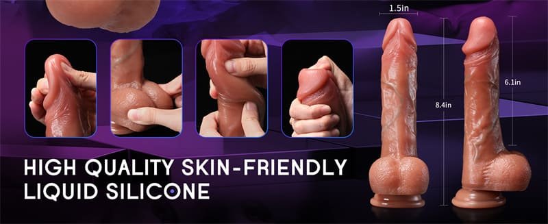 8.4 Inch Thrusting Dildo Vibrator Sex Toys with 8 Thrusting 10 Vibrating & Heating Modes Realistic Silicone Dildos