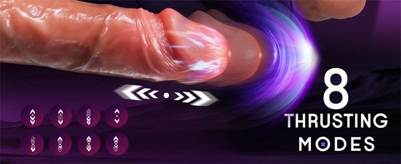 8.4 Inch Thrusting Dildo Vibrator Sex Toys with 8 Thrusting 10 Vibrating & Heating Modes Realistic Silicone Dildos