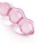 8.46 Inch Pink Glass Double-Ended Dildo with Beads Butt Plugs Crystal Glass Dildo Sex Toy for Women Lesbian - Image 4