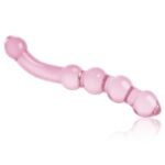 8.46 Inch Pink Glass Double-Ended Dildo with Beads Butt Plugs Crystal Glass Dildo Sex Toy for Women Lesbian - Image 6