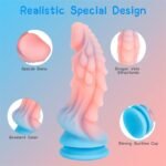 8.66 Inch Realistic Fantasy Monster Dildo Sex Toys Big Tentacle Dildo with Suction Cup for Hands-Off Play - Image 5