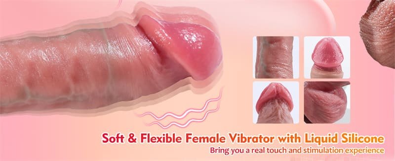 8.7 Inch Realistic Thrusting Dildo Vibrator with 7 Thrusting & 7 Vibrating for G-Spot Anal Stimulation