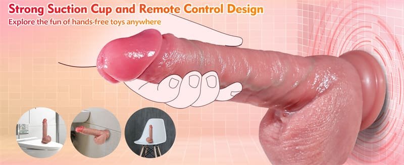 8.7 Inch Realistic Thrusting Dildo Vibrator with 7 Thrusting & 7 Vibrating for G-Spot Anal Stimulation