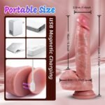 8.7 Inch Realistic Thrusting Dildo Vibrator with 7 Thrusting & 7 Vibrating for G-Spot Anal Stimulation - Image 8