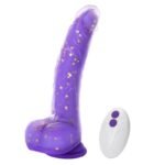 9.25 Inch Purple Thrusting Dildo Vibrator with 5 Thrusting Swinging & 7 Vibration Modes Realistic Soft Silicone Dildo