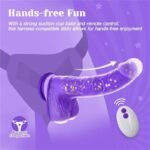 9.25 Inch Purple Thrusting Dildo Vibrator with 5 Thrusting Swinging & 7 Vibration Modes Realistic Soft Silicone Dildo - Image 4