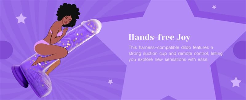 9.25 Inch Purple Thrusting Dildo Vibrator with 5 Thrusting Swinging 7 Vibration Modes Realistic Soft Silicone Dildo 9