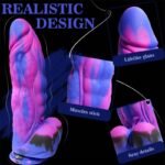 9.5 Inch Huge Fantasy Realistic Dildo, 2.4 Inch in Diameter Soft Silicone Anal Dildo with Powerful Suction Cup - Image 3