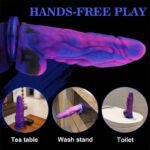 9.5 Inch Huge Fantasy Realistic Dildo, 2.4 Inch in Diameter Soft Silicone Anal Dildo with Powerful Suction Cup - Image 4