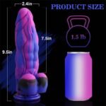 9.5 Inch Huge Fantasy Realistic Dildo, 2.4 Inch in Diameter Soft Silicone Anal Dildo with Powerful Suction Cup - Image 5