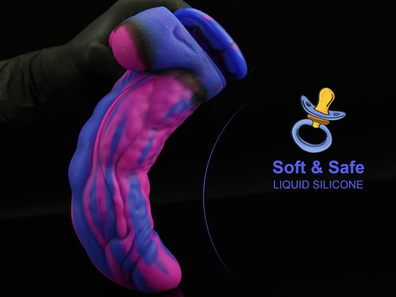 9.5 Inch Huge Fantasy Realistic Dildo 2.4 Inch in Diameter Soft Silicone Anal Dildo with Powerful Suction Cup 9