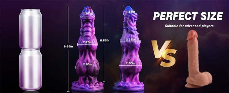 9.65 Inch Monster Dildo Fantasy Horse Dildo with 2 Big Knots, Thick Dog Dragon Dildos Huge Knot Dildos with Suction Cup