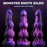 9.65 Inch Monster Dildo Fantasy Horse Dildo with 2 Big Knots, Thick Dog Dragon Dildos Huge Knot Dildos with Suction Cup - Image 2