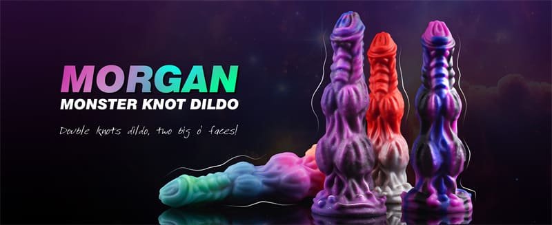 9.65 Inch Monster Dildo Fantasy Horse Dildo with 2 Big Knots, Thick Dog Dragon Dildos Huge Knot Dildos with Suction Cup