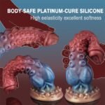 9.7 Inch Huge Fantasy Monster Tentacle Dildo, Hotsvibe Large Dragon Horse Alien Silicone Knotted Dildo with Suction Cup - Image 4