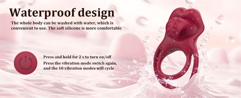 Adult Sex Toys Vibrating Cock Ring with Clitoral Vibrator, 10 Vibrations Pleasure Penis Ring Couples Sex Toys