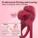 Adult Sex Toys Vibrating Cock Ring with Clitoral Vibrator, 10 Vibrations Pleasure Penis Ring Couples Sex Toys - Image 3