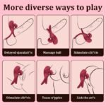 Adult Sex Toys Vibrating Cock Ring with Clitoral Vibrator, 10 Vibrations Pleasure Penis Ring Couples Sex Toys - Image 6