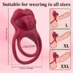 Adult Sex Toys Vibrating Cock Ring with Clitoral Vibrator, 10 Vibrations Pleasure Penis Ring Couples Sex Toys - Image 7