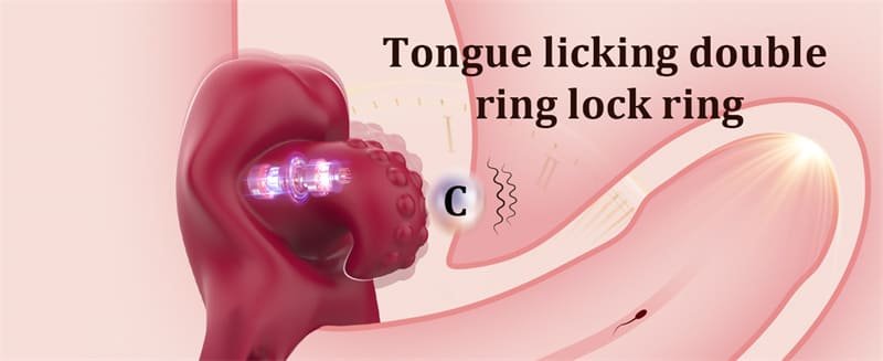 Adult Sex Toys Vibrating Cock Ring with Clitoral Vibrator, 10 Vibrations Pleasure Penis Ring Couples Sex Toys