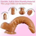 Brown Strap on Dildo with Harness, 8.31 Inch Wearable Realistic Dildo with Strong Suction Cup G Spot Stimulator - Image 2