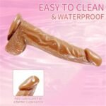 Brown Strap on Dildo with Harness, 8.31 Inch Wearable Realistic Dildo with Strong Suction Cup G Spot Stimulator - Image 3