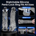 Clear Penis Sleeve Realistic Soft Stretch Cock Girth Enhancer Sleeve Enlargement Delay Ejaculation Enhance Erection - Image 3