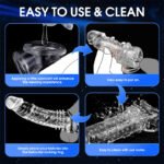 Clear Penis Sleeve Realistic Soft Stretch Cock Girth Enhancer Sleeve Enlargement Delay Ejaculation Enhance Erection - Image 5