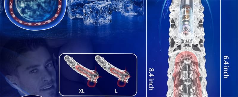 Clear Penis Sleeve Vibrating Cock Sleeve with Clitoral Stimulator Soft Graininess Shaped Penis Extender Sex Toy