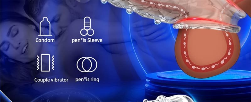 Clear Penis Sleeve Vibrating Cock Sleeve with Clitoral Stimulator Soft Graininess Shaped Penis Extender Sex Toy