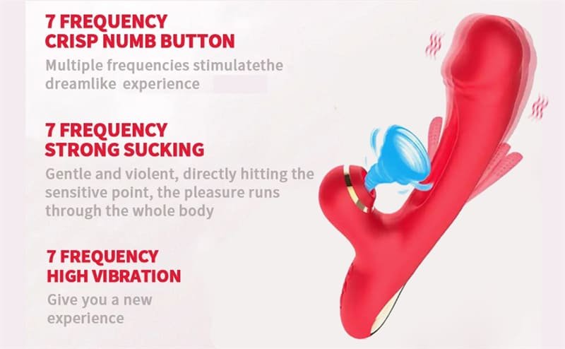 Daphne Rabbit Vibrator with 7 Vibrations Sucking Mode G spot Flapping Patting Tapping Vibrator for Women 9