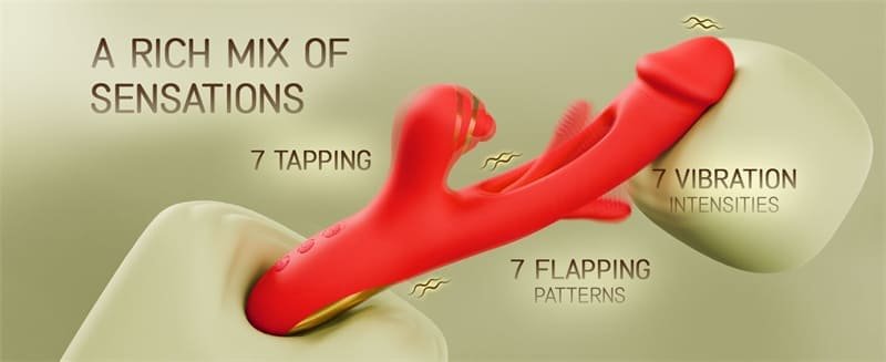 Daphne G Spot Vibrator Female Vibrator for Women with 7 Tapping 7 Vibrating & 7 Flapping G Spot Vibrators Sex Toys