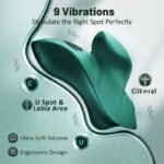Green Finger Vibrator Sex Toys for Women with  9 Vibrations Butterfly Nipple G Spot Clitoral Stimulator Sex Toy - Image 2
