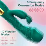 Green Rabbit Vibrator for Women with 10 Powerful Vibrations Mode  Dual Motor  G Spot Vibrator for Couples - Image 2