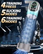 Hotsvibe 2 in 1 Electric Vacuum Pump with 6 Training Modes Male Penis Pump for ED Treatment with 5 Suction Modes - Image 2
