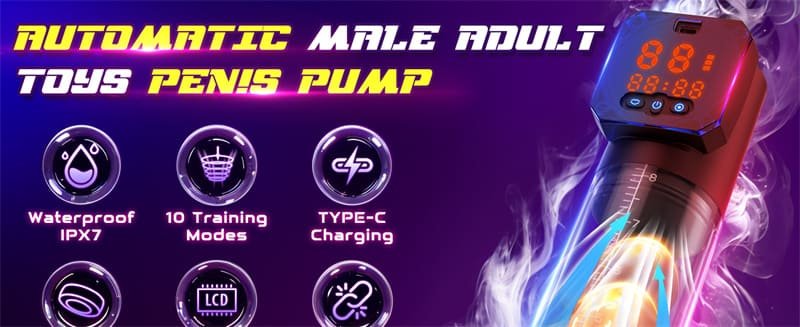 Hotsvibe Electric Penis Pump Sex Toys for Men with 10 Suction Modes 10 Training Modes Pussy Pumps Enlargers 8