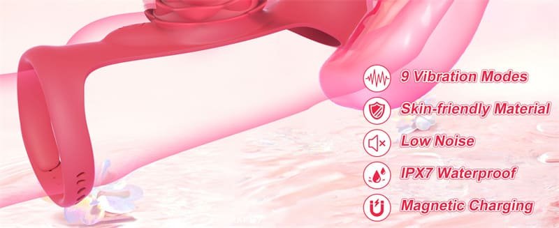 Hotsvibe Finger Vibrator Adult Sex Toys with 9 Powerful Vibration Modes G Spot Vibrator Clitoral Stimulator Rose Toy 8