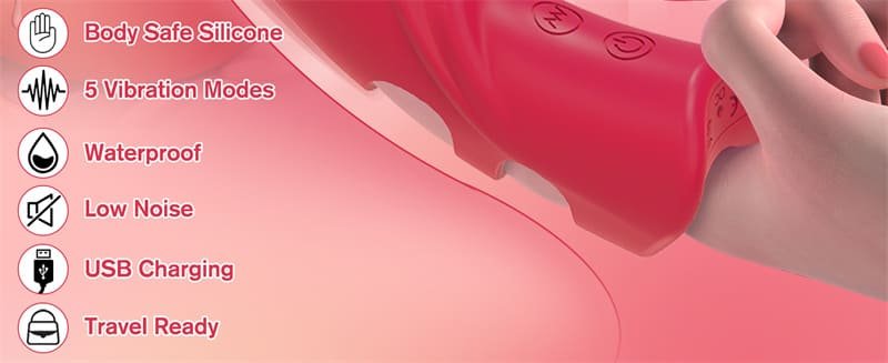 Hotsvibe Finger Vibrator Mini Sex Toy for Women with 5 Vibrations Quiet G Spot Vibrator Nipple Clitoral Stimulator