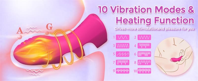 Hotsvibe Finger Vibrator with 10 Vibrations & Heating Function Clitoral G-Spot Nipple Butterfly Vibrators