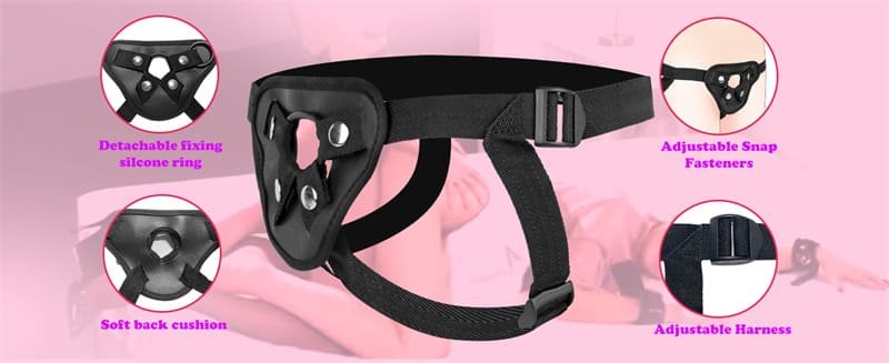 Hotsvibe Harness Strap-on Dildo Silicone Double Ended Dildo for Women Strap On Harness Big Anal Dildo Sex Toys