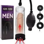 Hotsvibe Manual Penis Pump Sex Toys for Men Penis Extender with 3pcs Suction Sleeves Extend Vacuum Pump - Image 2