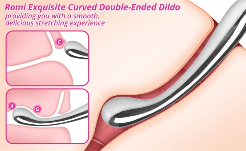 Hotsvibe Stainless Steel Anal Plug 8.66 Inch Double Ended Metal Dildo Prostate Massager for G spot Stimulation 8