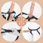 Hotsvibe Strap On Dildo Harness Set with Suction Cup Adjustable Harness Realistic Silicone Dildos for Lesbian - Image 6