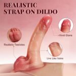 Hotsvibe Strap on Dildo Sex Toys for Couples with 6.3 Inches Realistic Penis Sleeve Silicone Strap on Harness - Image 2