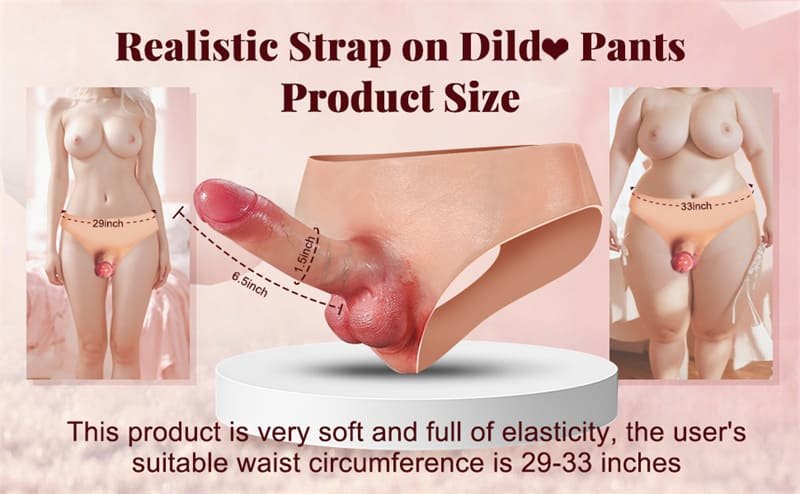 Hotsvibe Strap on Dildo Sex Toys for Couples with 6.3 Inches Realistic Penis Sleeve Silicone Strap on Harness